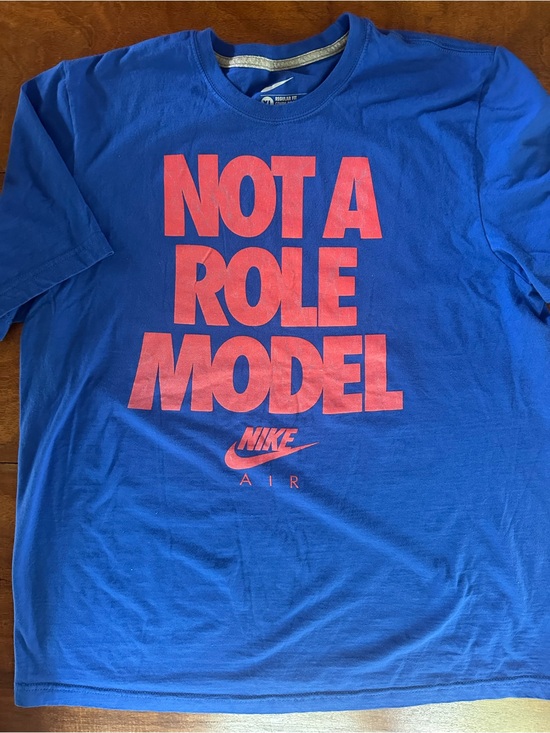 Nike Other - Nike Air “Not A Role Model” Graphic T Shirt Blue Red XL Streetwear Tee